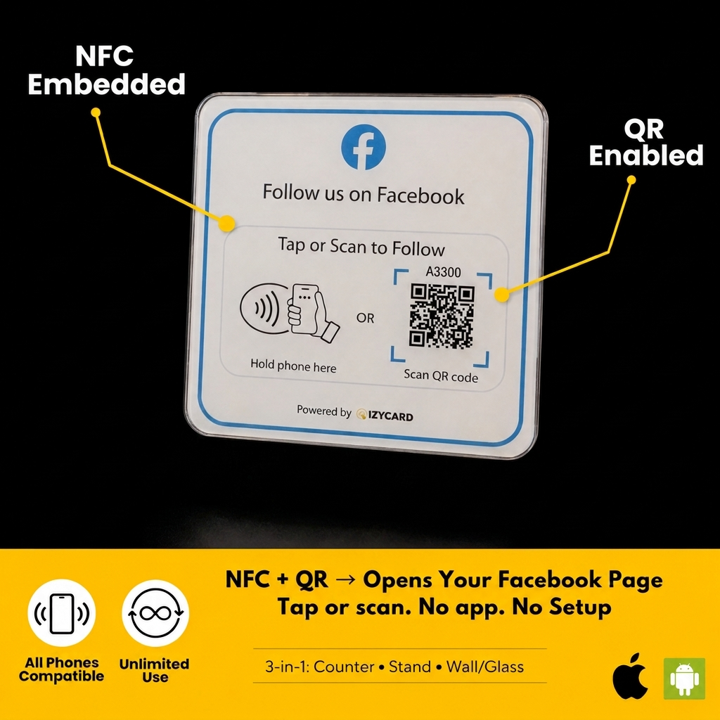 Facebook Follow Smart Stand (3-in-1)