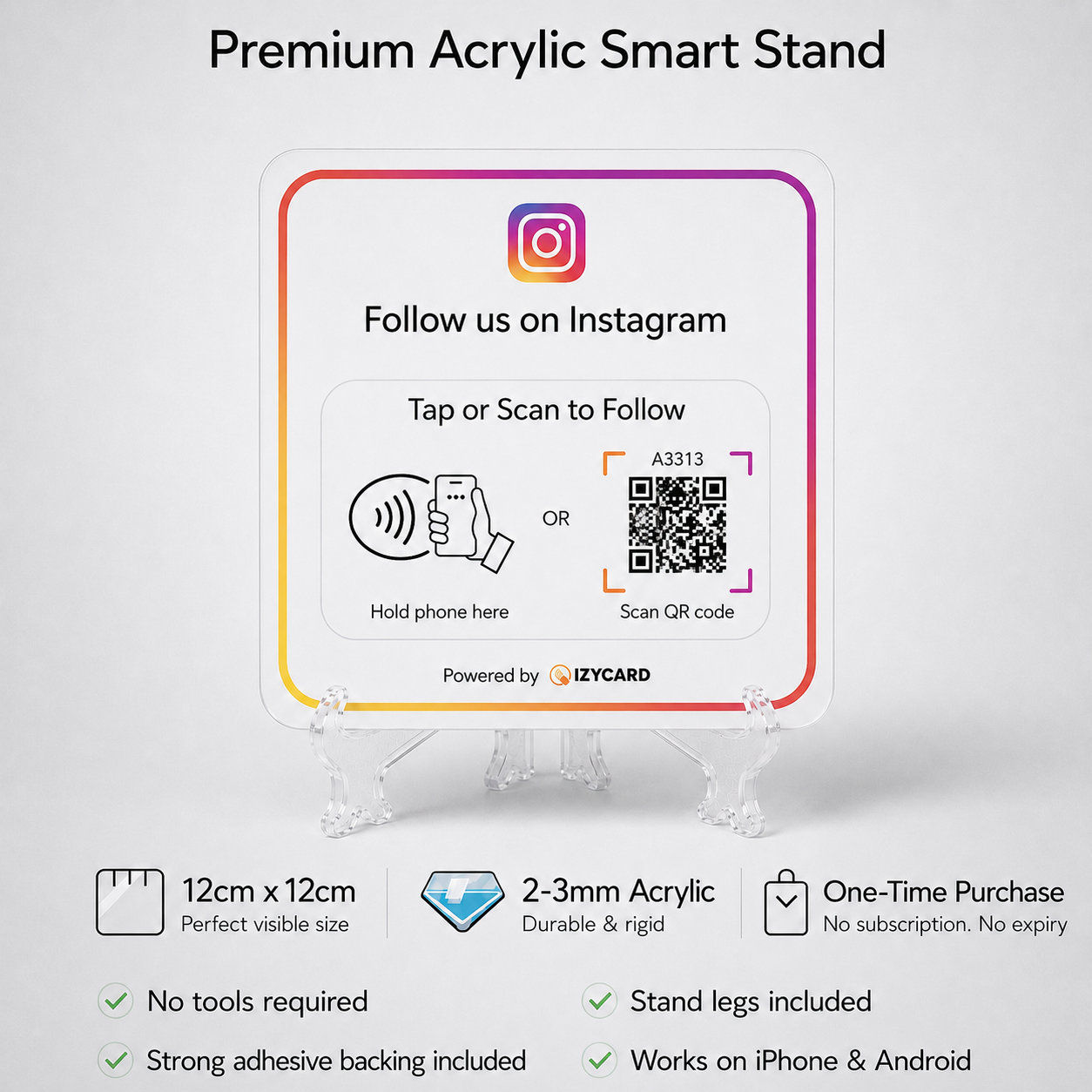 Instagram Follow Smart Stand (3-in-1)
