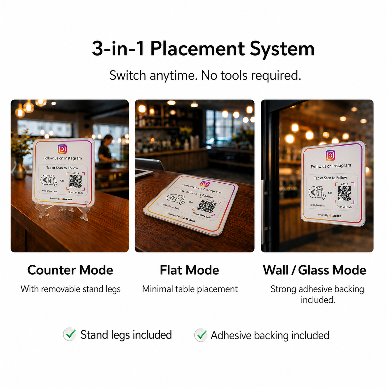 Instagram Follow Smart Stand (3-in-1)