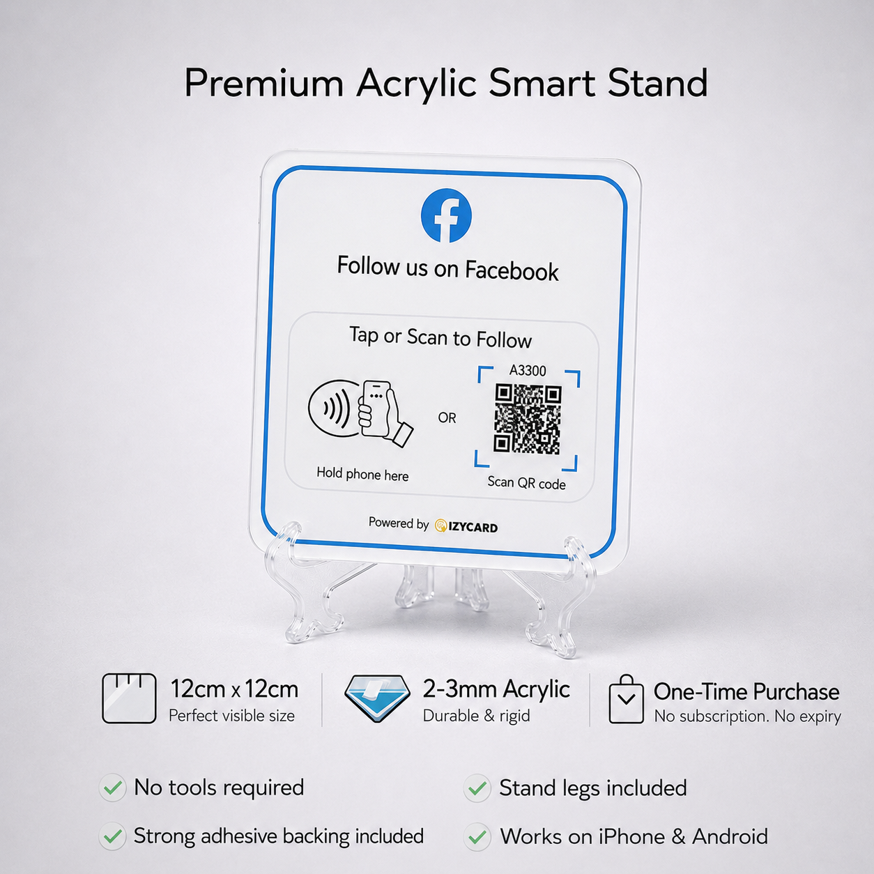 Facebook Follow Smart Stand (3-in-1)